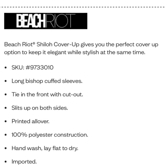 Beach Riot Shiloh Coverup Midi Dress Black Gold Metallic NWOT - Picture 16 of 17